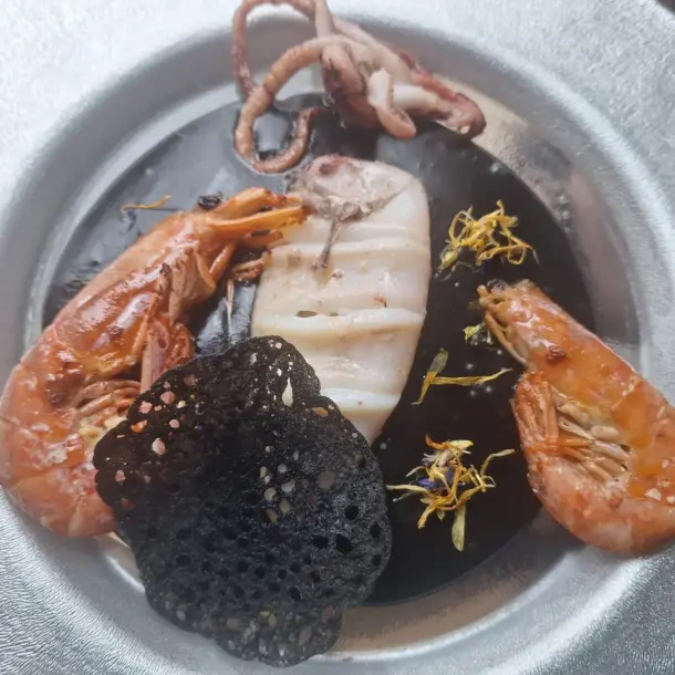 Gambas y calamar